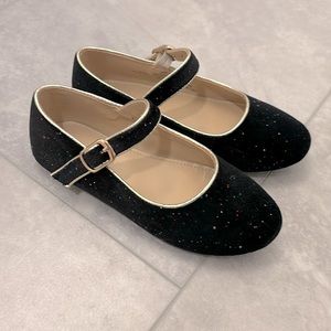 Crewcuts Sparkly Velour Girls Maryjane Flats Shoes